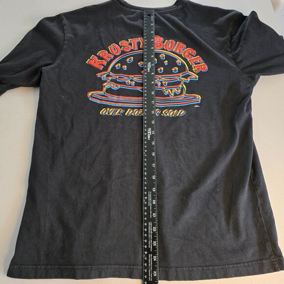 Adidas Tee Men’s Medium The Simpsons Krusty Burger Black Long Sleeve - Picture 9 of 15